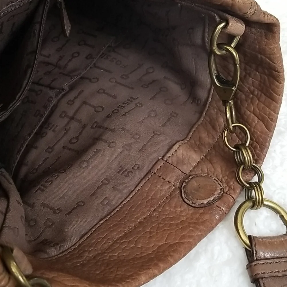 Fossil Leather Y2K Hobo